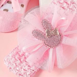 Newborn Hairband and Sock Set